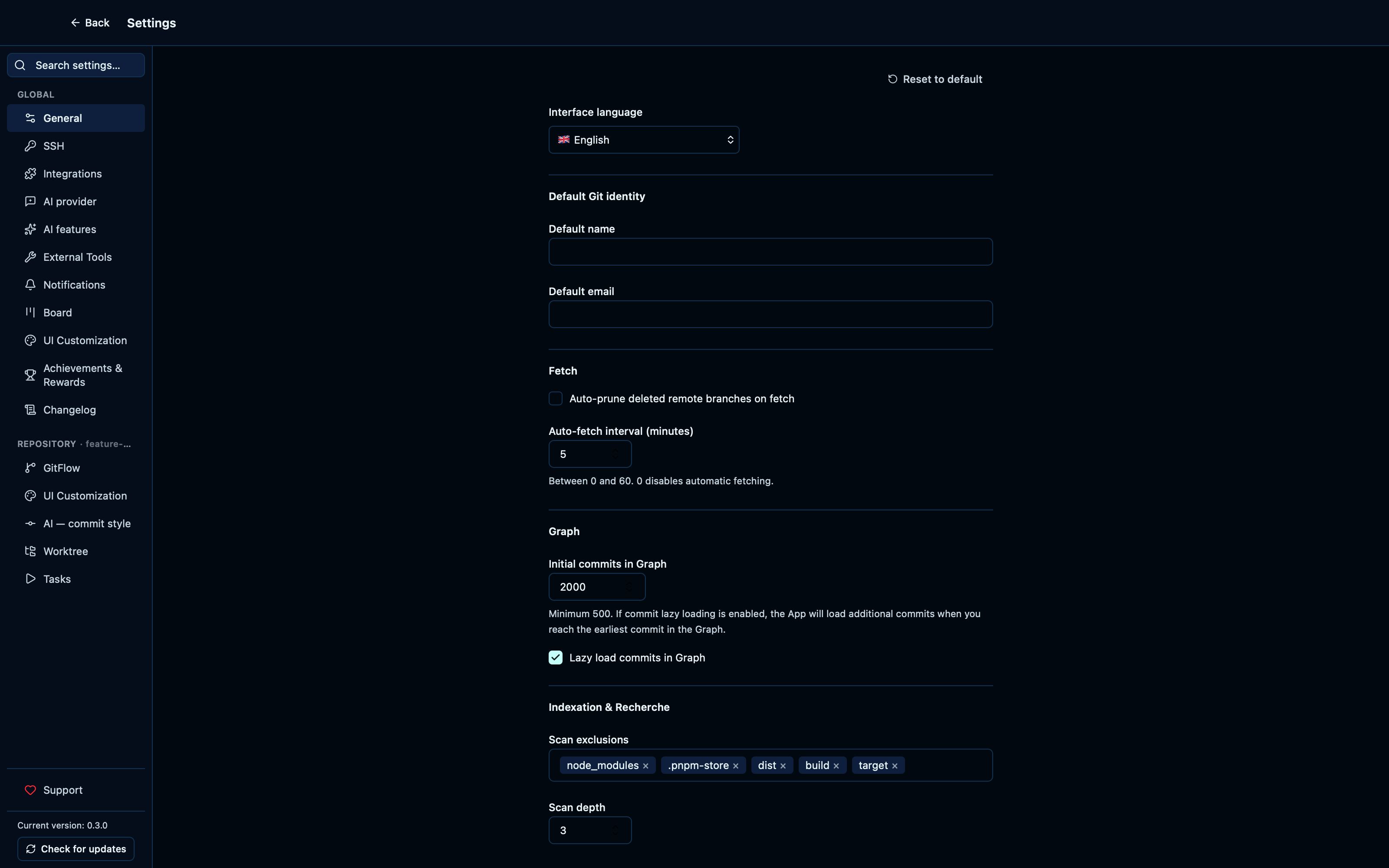 Configuring background auto-fetch