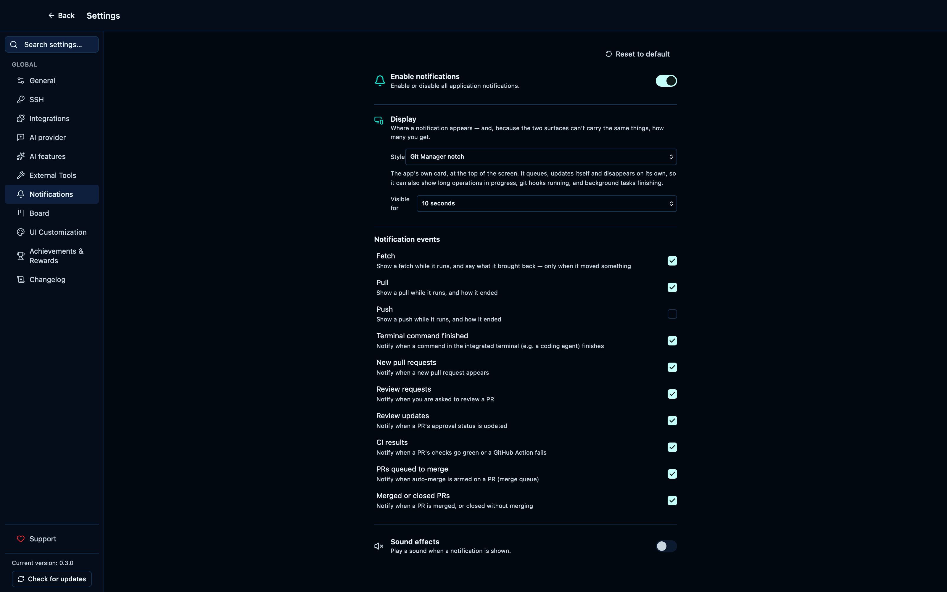 Choosing where notifications appear