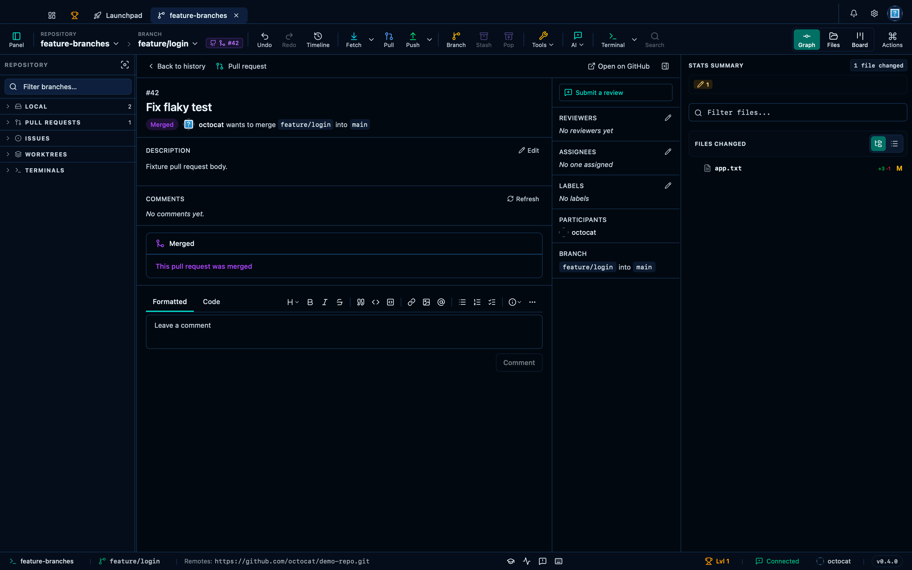 Merging a pull request