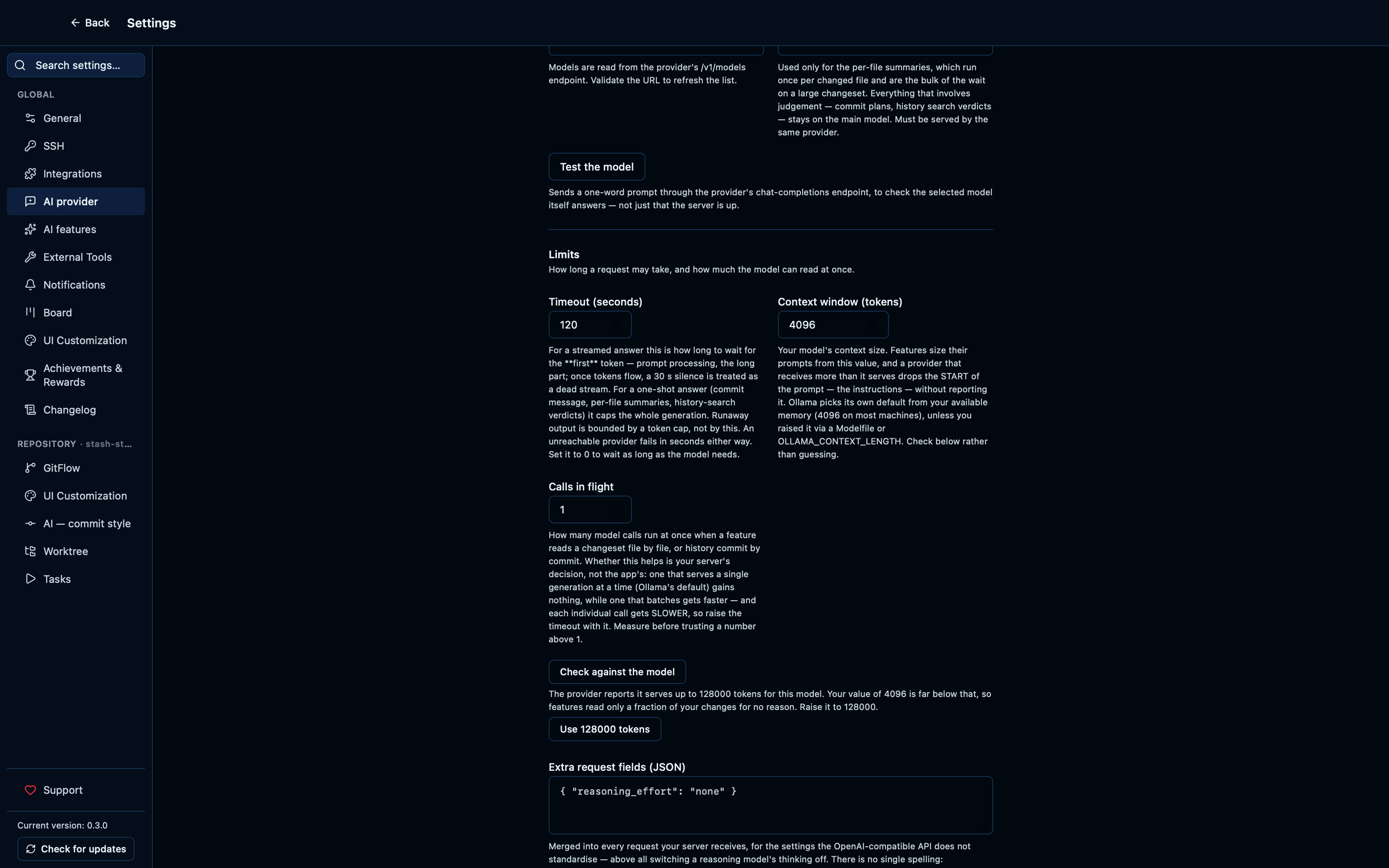 Checking a declared context window against what the model actually serves