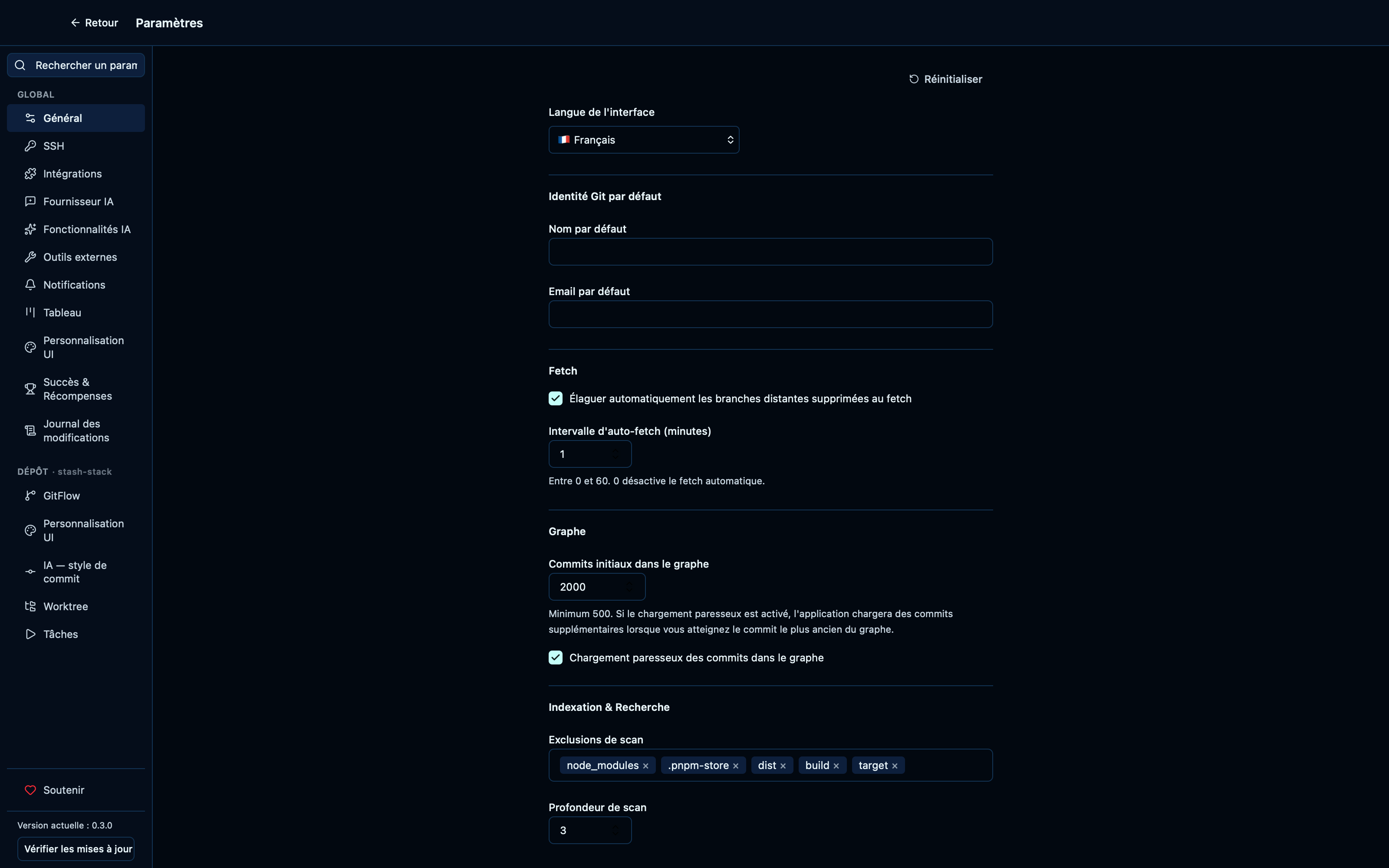 Switching the interface language takes effect immediately