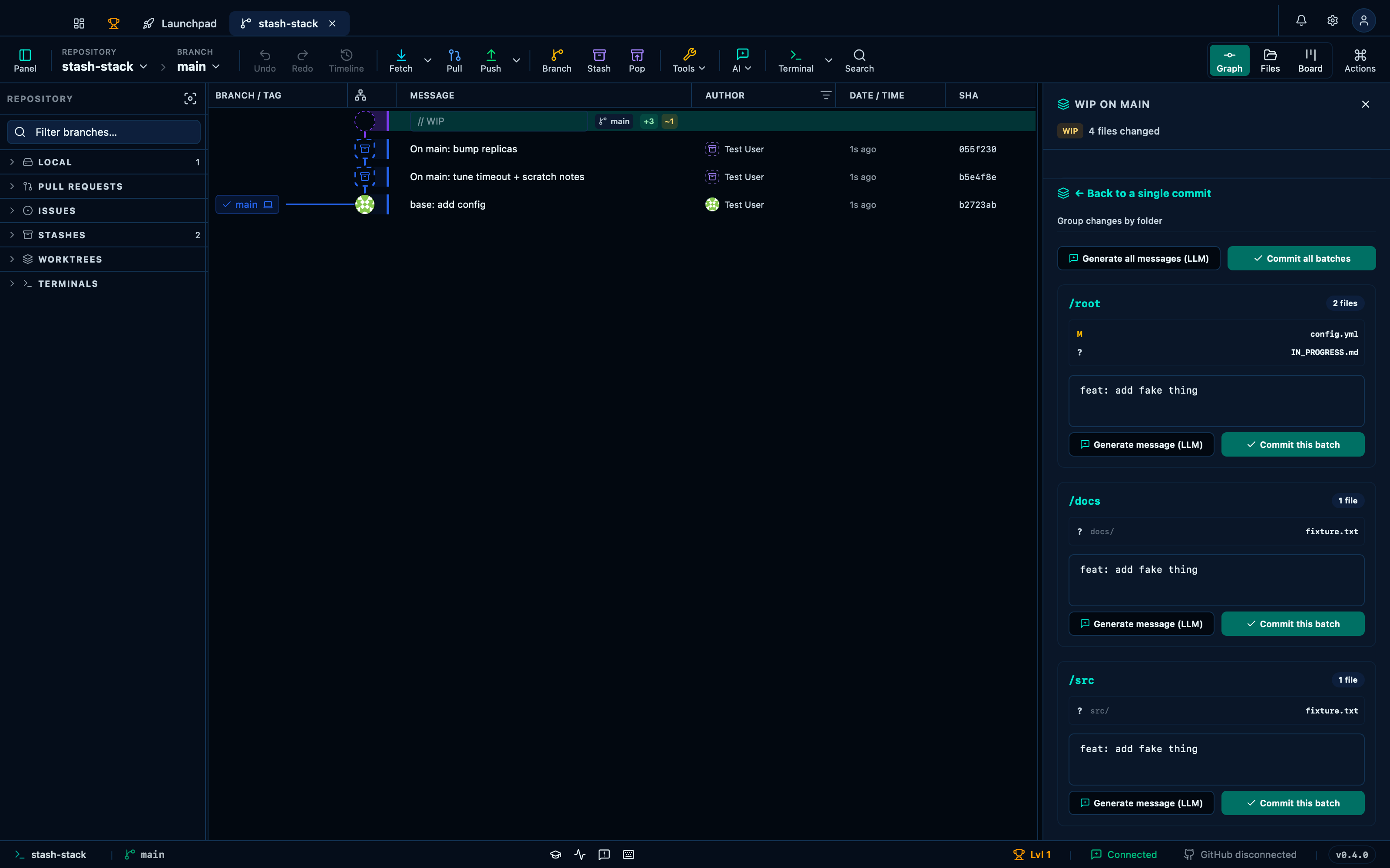 Generating and committing directory batches creates one commit per top-level directory